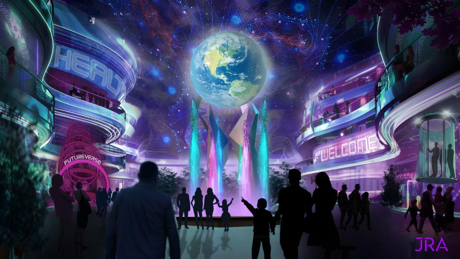 Potential look of the FutureVerse atrium.
Courtesy of FutureVerse; designs, Cooper Carry